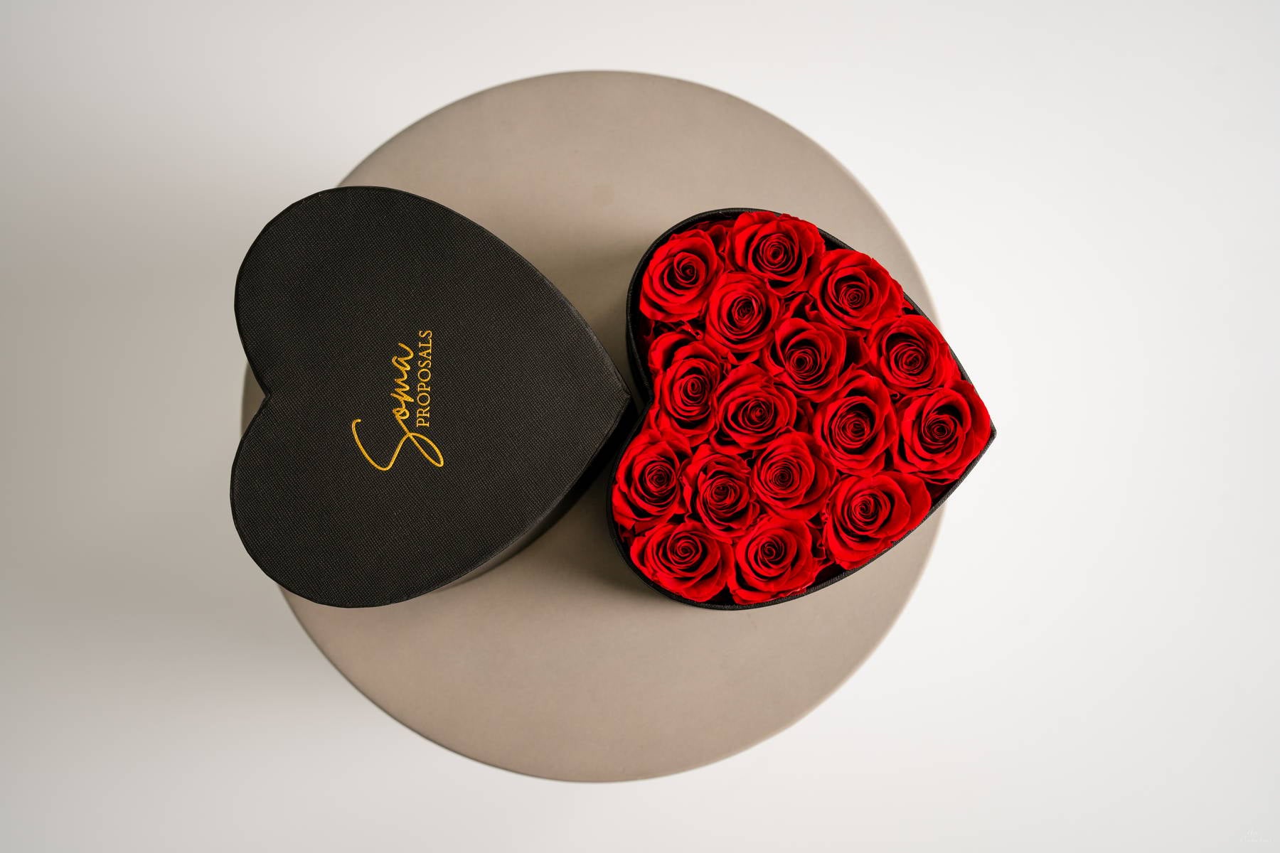 Heart Box Preserved Roses