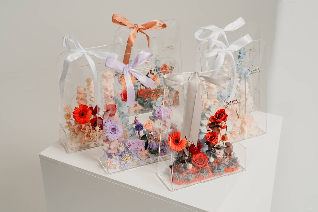 Acrylic Handheld Florals - Red